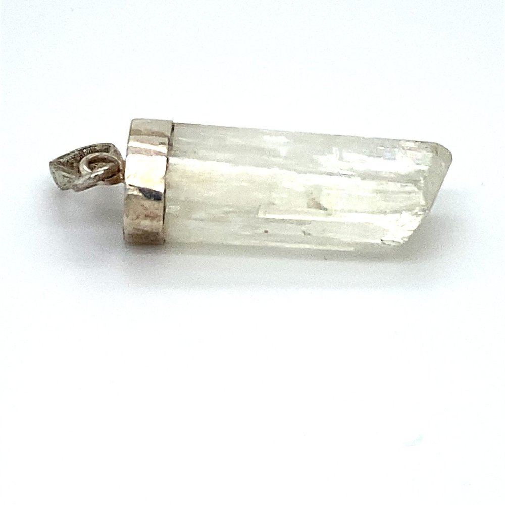 Diamond Quartz 24.15ct Solid 925 Silver Pendant